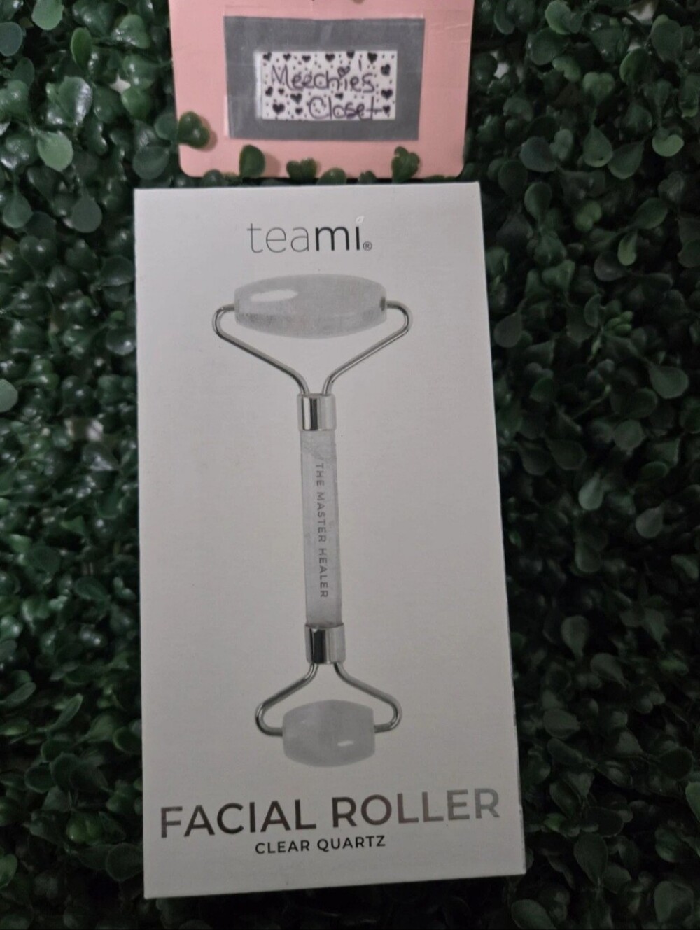Teami Blends Clear Quartz Facial Roller Skin Care Massage Tool Depuffing NIB
